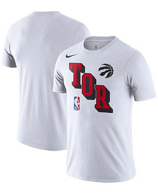Toronto Raptors NBA UK Nike Courtside Performance Block T-Shirt - White - UKASSNI