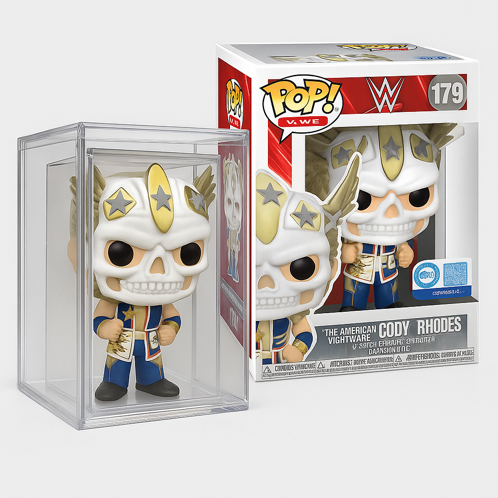 Cody Rhodes WWE Funko Pop! Vinyl Figure + Premium Clear Protector Bundle – UK Stock - UKASSNI