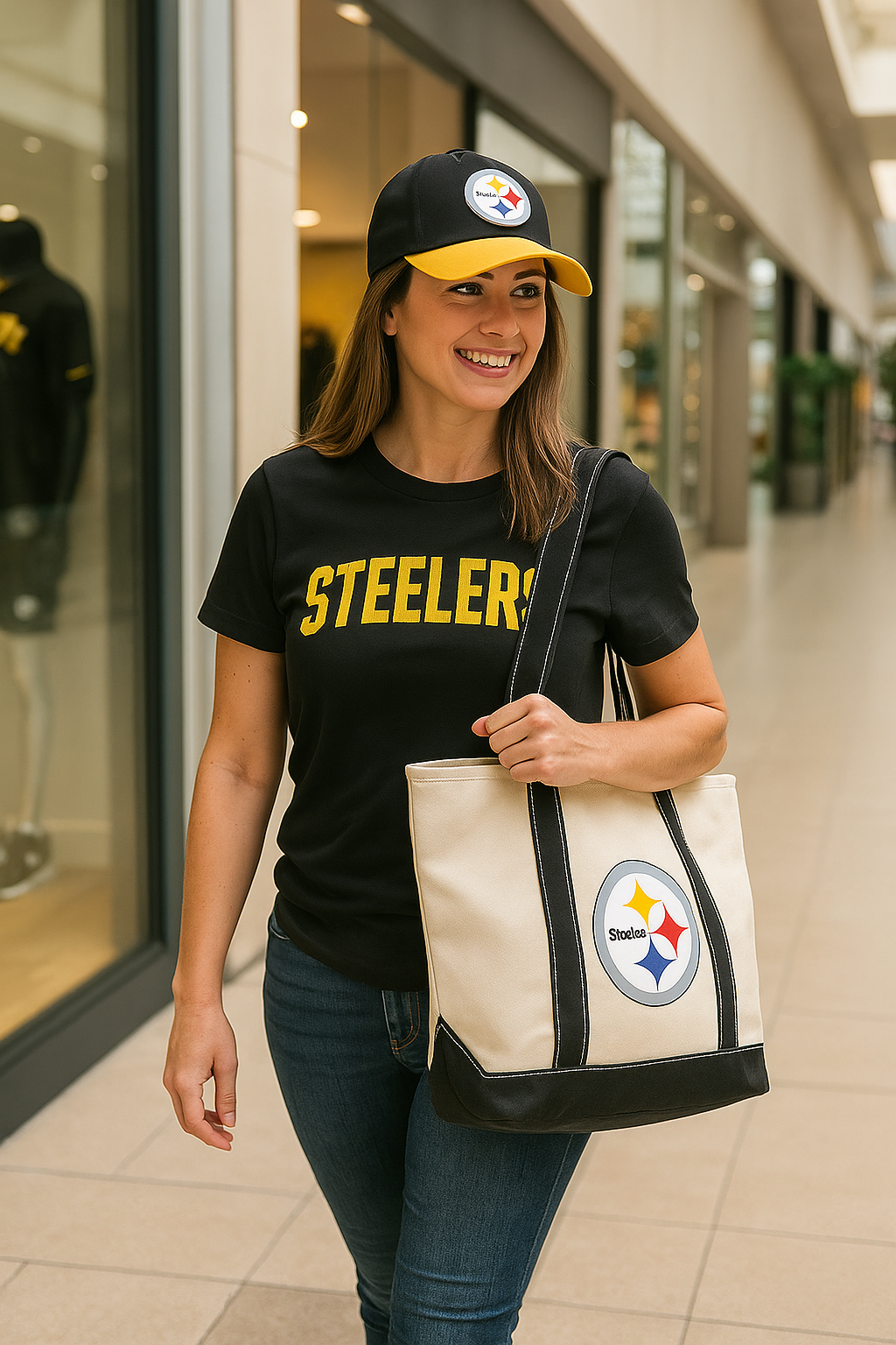 Pittsburgh Steelers NFL UK Canvas Tote Bag (UK Stock) - UKASSNI