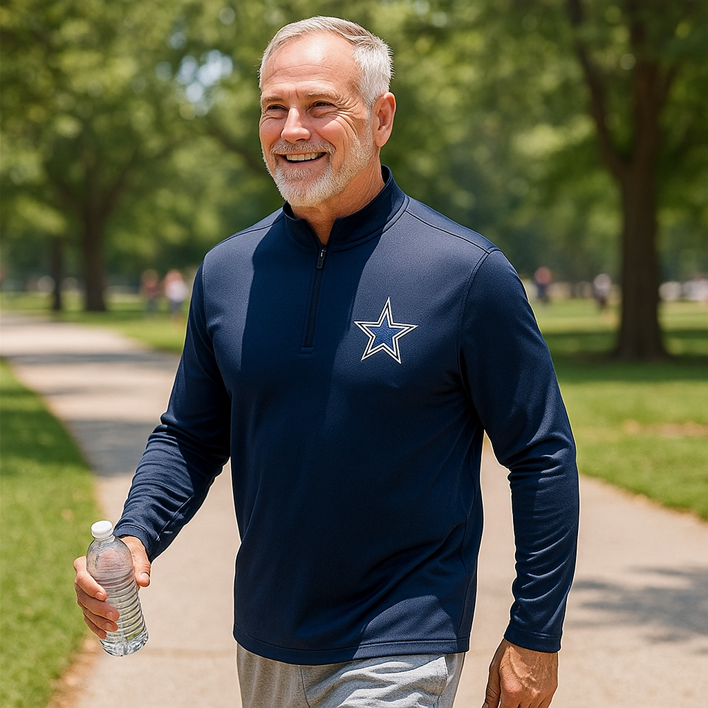Dallas Cowboys UK XL Fanatics Quarterback Quarter-Zip Top – Navy (UK Stock) - UKASSNI