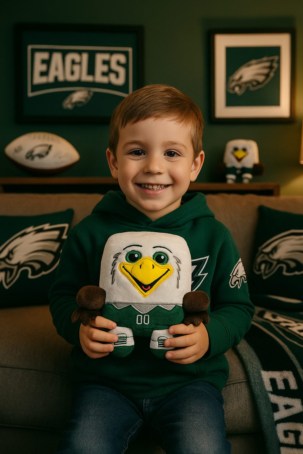 Philadelphia Eagles UK Forever Collectibles 5 Inch Cube Mascot Plush (UK Stock) - UKASSNI