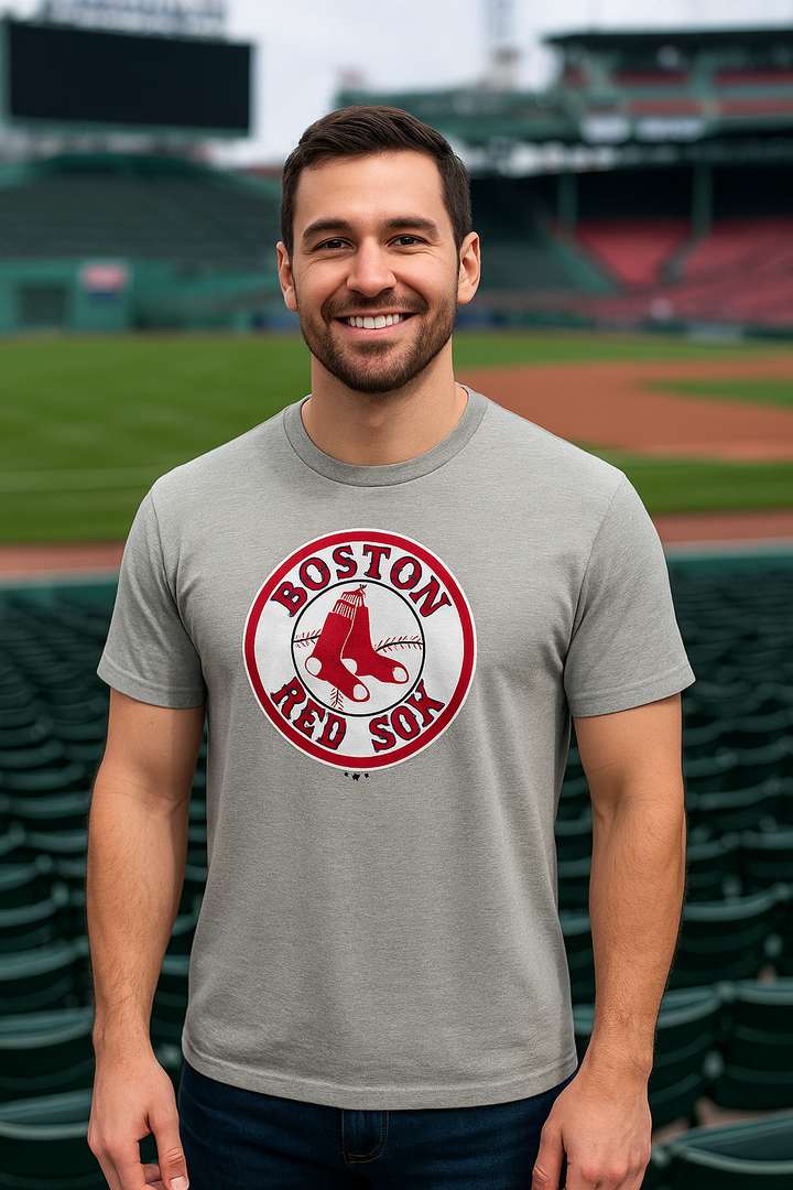 Boston Red Sox MLB UK Medium Fanatics Branded Ash Cooperstown Collection Forbes T-Shirt – Grey (UK Stock) - UKASSNI