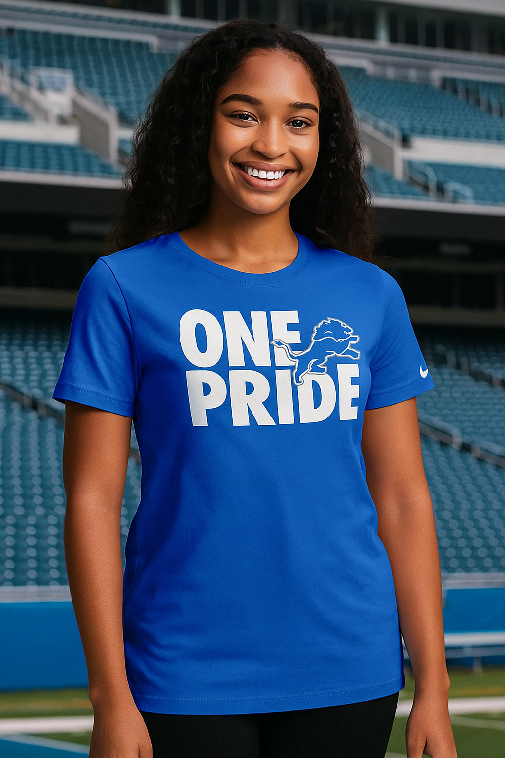 Detroit Lions NFL Nike Hometown Collection One Pride T‑Shirt – Blue (UK Stock) - UKASSNI