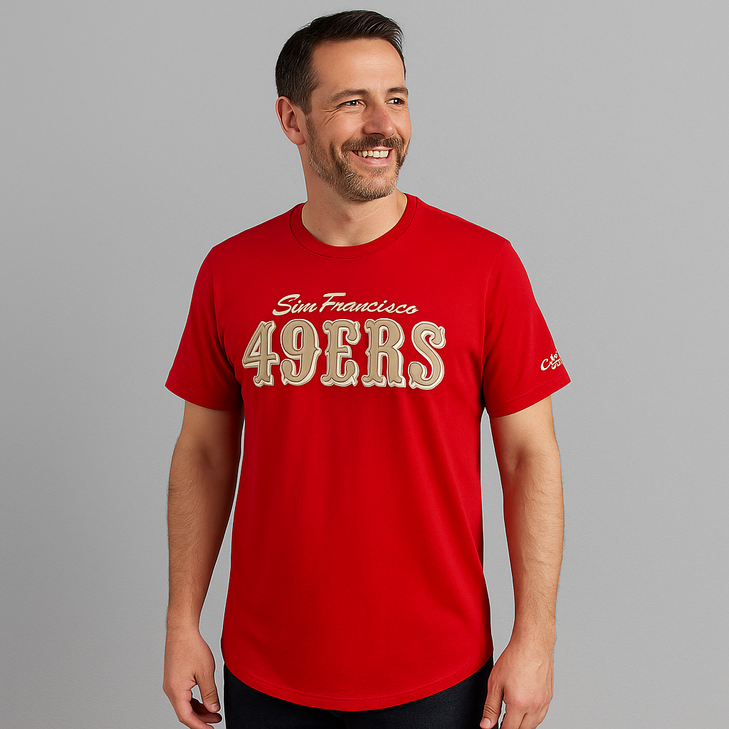 San Francisco 49ers NFL UK Nike Essential Cotton T-Shirt – Scarlet (UK Stock) - UKASSNI