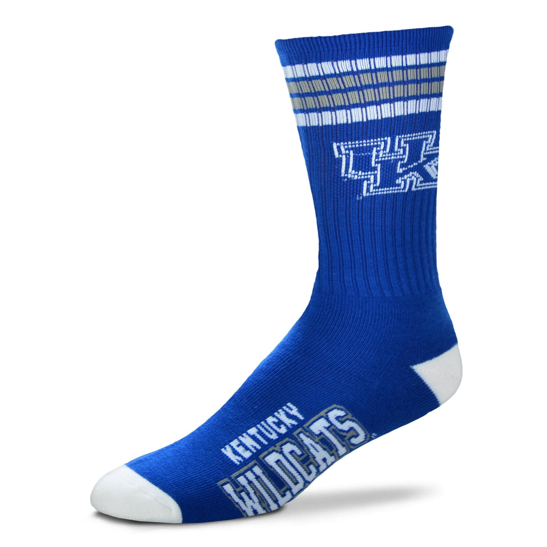 Kentucky Wildcats 4 Stripe Deuce Socks - Large - UKASSNI