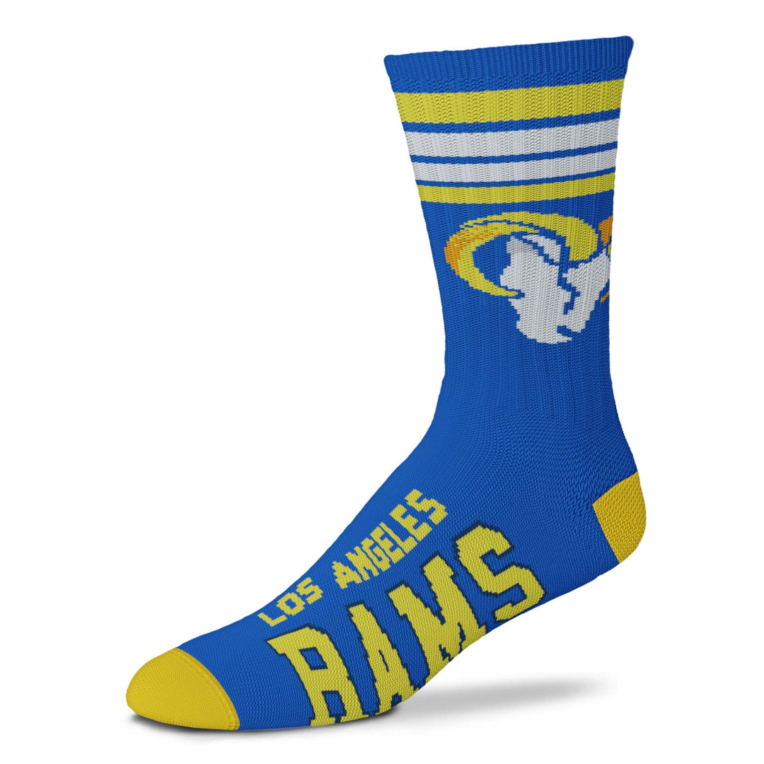 Los Angeles Rams 4 Stripe Deuce Socks - Large - UKASSNI