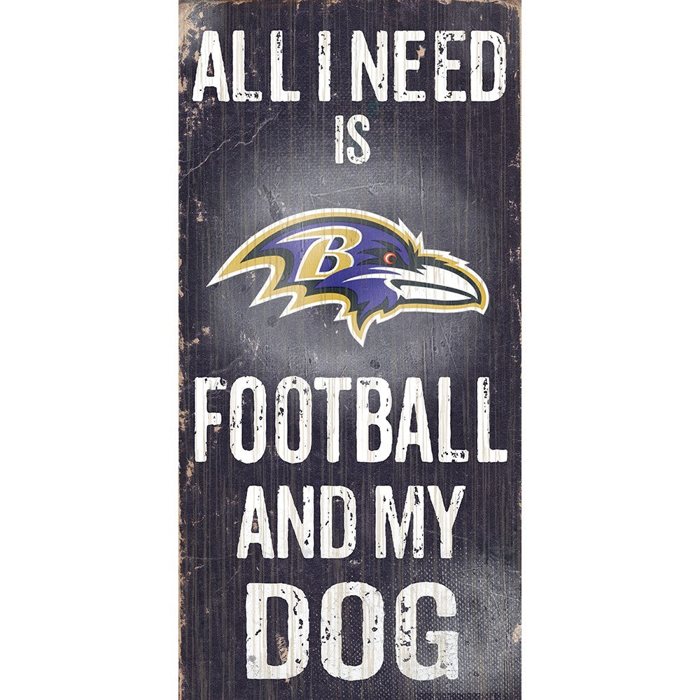 Baltimore Ravens Sports and My Dog Wooden Sign - UKASSNI