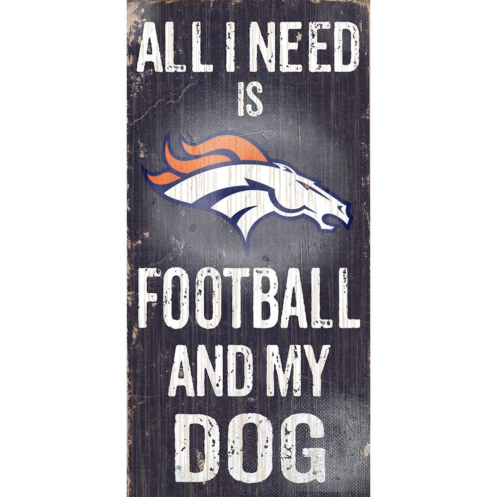 Denver Broncos Sports and My Dog Wooden Sign - UKASSNI