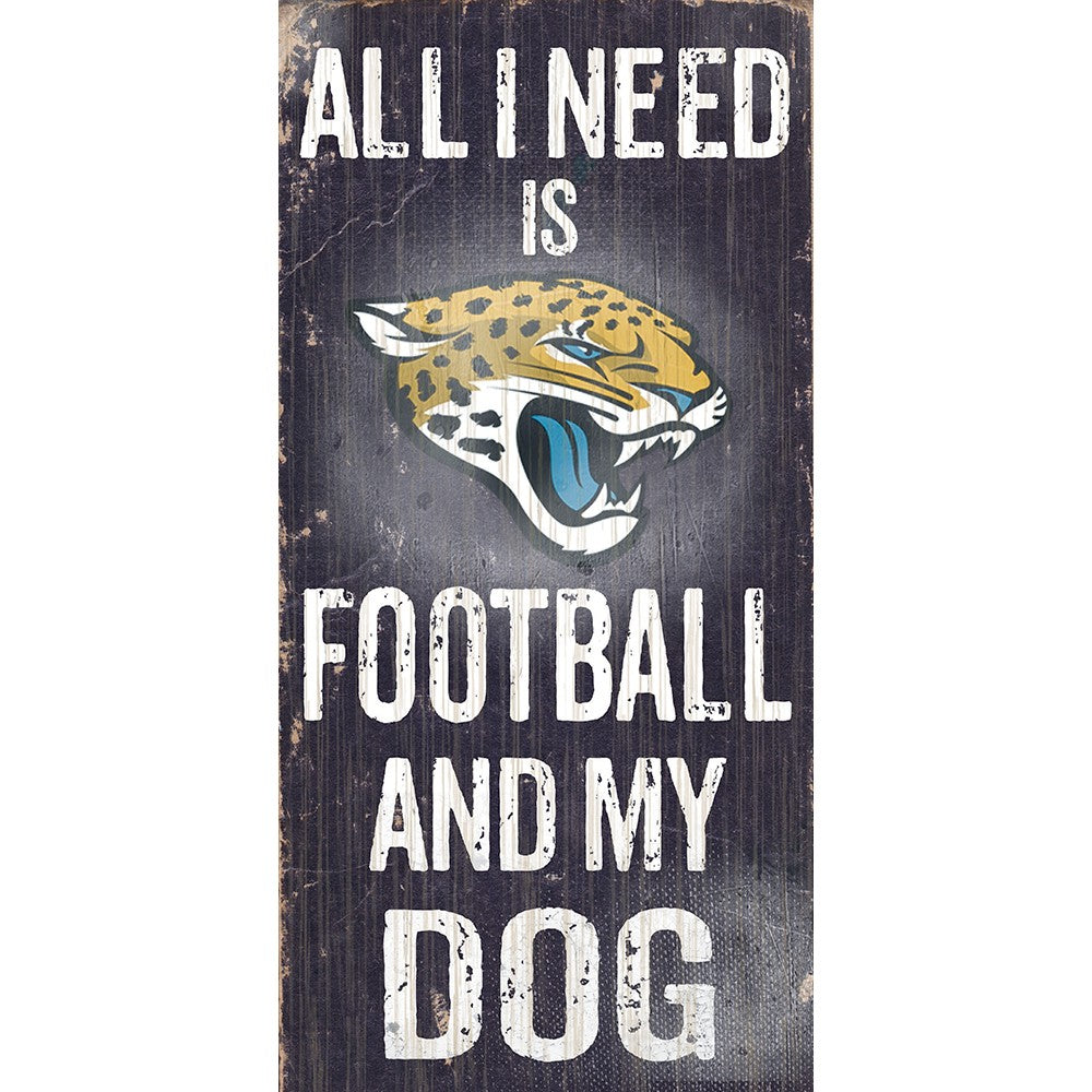 Jacksonville Jaguars Sports and My Dog Wooden Sign - UKASSNI