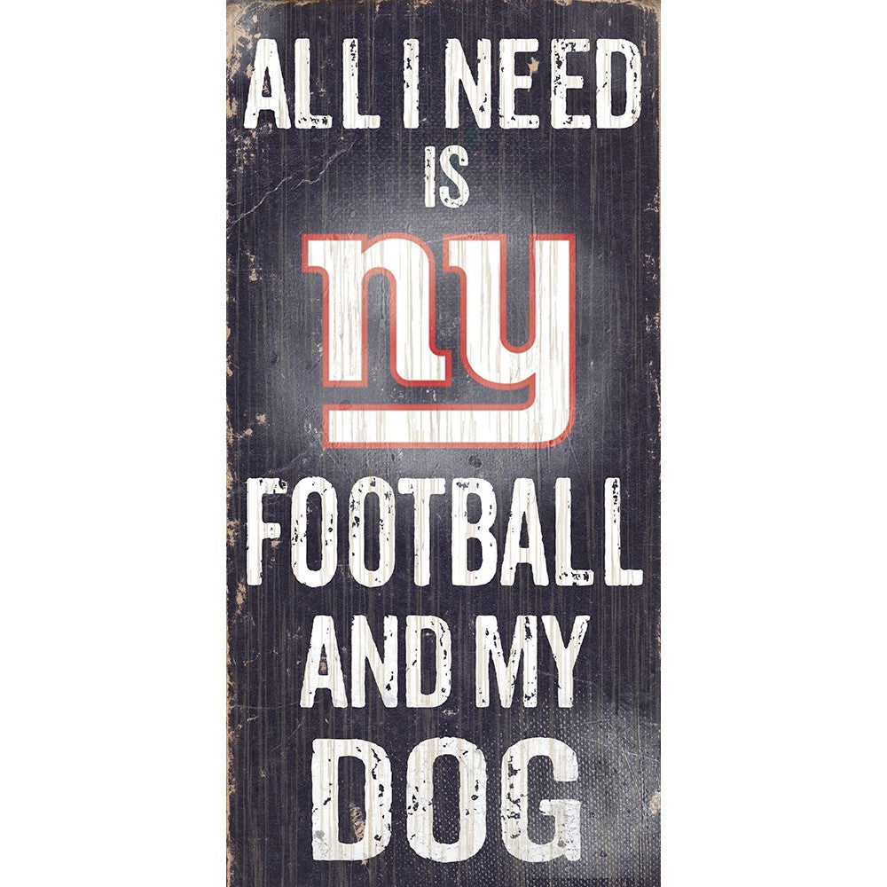 New York Giants Sports and My Dog Wooden Sign - UKASSNI