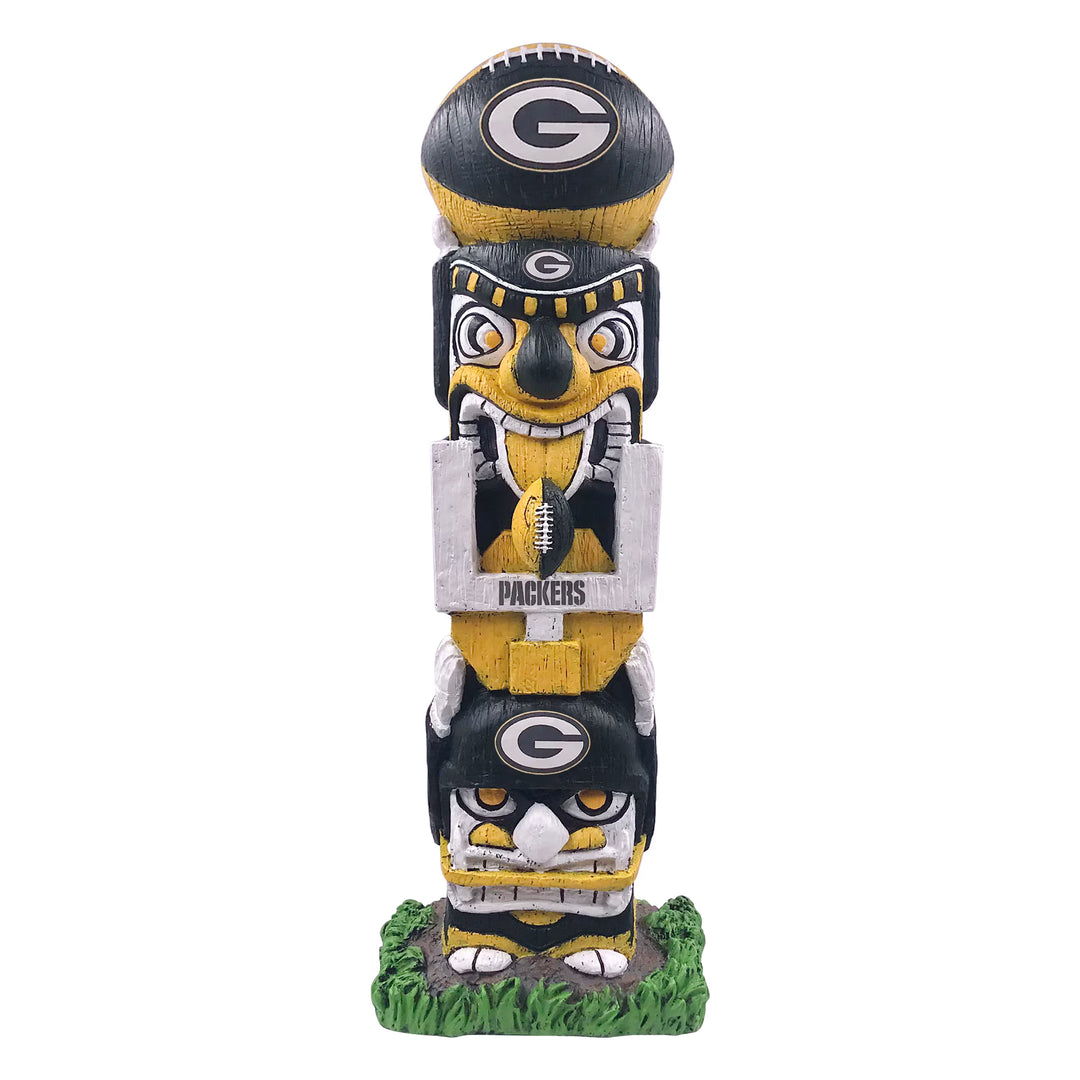 Green Bay Packers 16″ Tiki Face Totem Pole Figurine – (UK Stock)