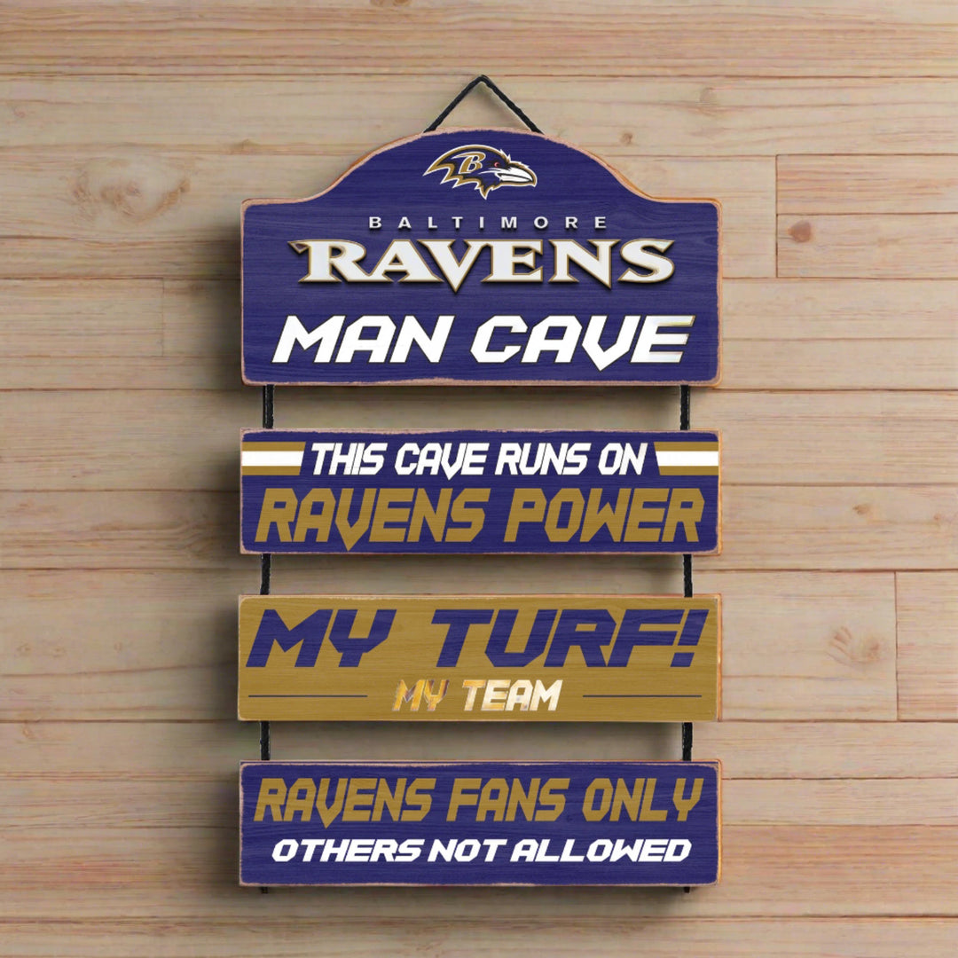 Baltimore Ravens Man Cave Dangle Sign - UKASSNI