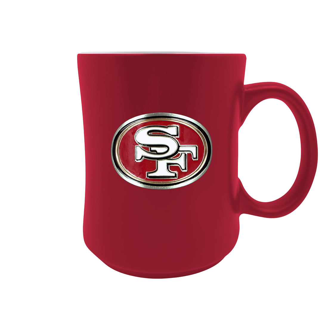 San Francisco 49ers 19oz. Starter Mug - Metal Emblem Logo - UKASSNI