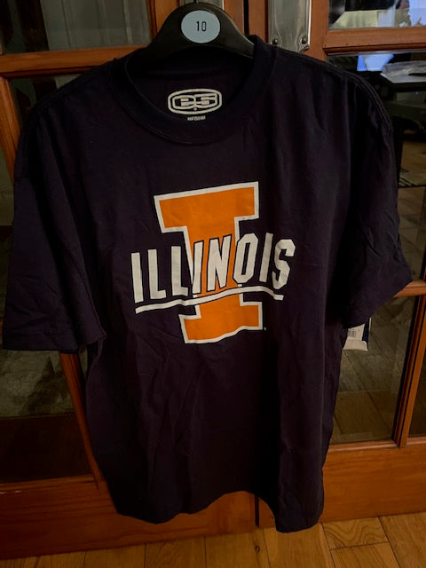 Illinois Fighting Illini NCAA UK Fanatics Branded T-Shirt - Navy - UKASSNI