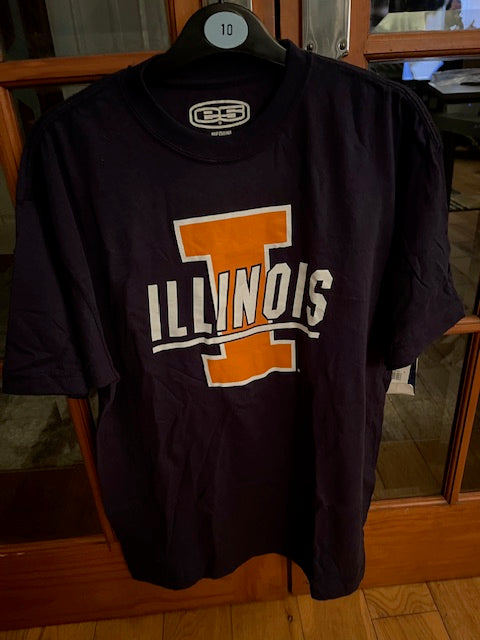Illinois Fighting Illini NCAA Fanatics Branded T-Shirt – Navy Medium (UK Stock) - UKASSNI