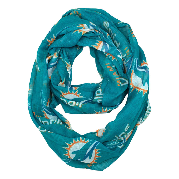 Miami Dolphins UK Littlearth Sheer Infinity Scarf (UK Stock) - UKASSNI