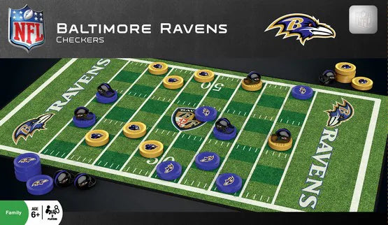 Baltimore Ravens Checkers Set (USA Stock)