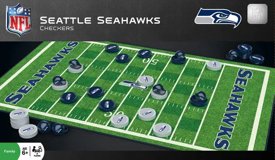 Seattle Seahawks Checkers Set (USA Stock)