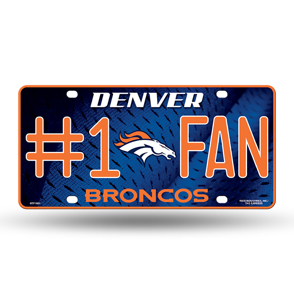 Denver Broncos # 1 Fan License Plate - UKASSNI