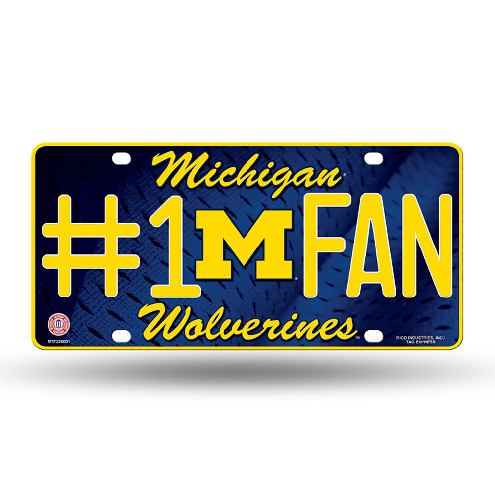 Michigan Wolverines # 1 Fan License Plate - UKASSNI