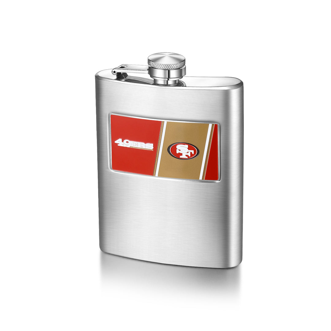 San Francisco 49ers UK Stainless Steel Hip Flask - UKASSNI