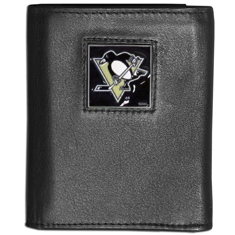 Pittsburgh Penguins FineGrain Leather Wallet - UKASSNI