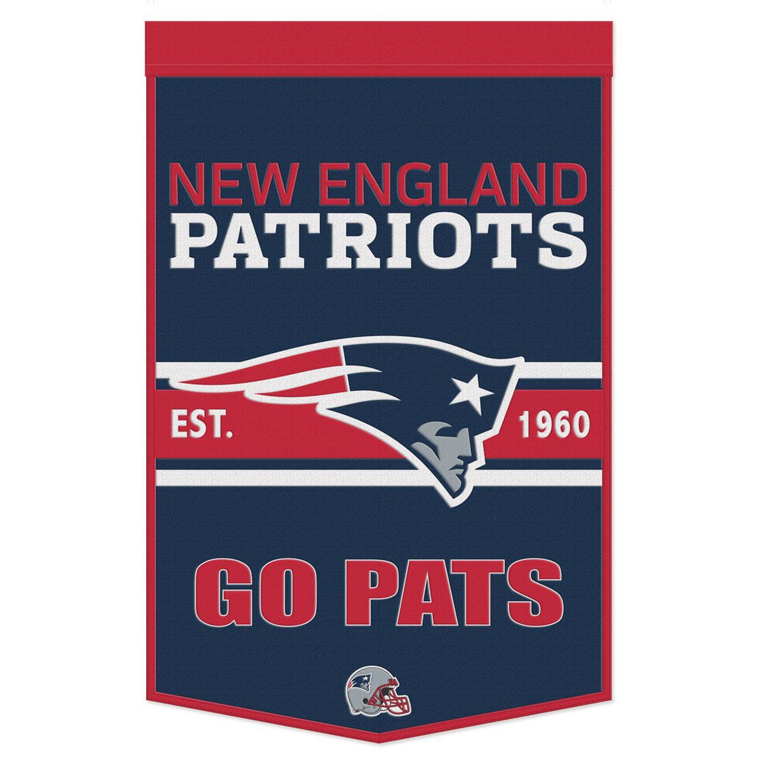 New England Patriots 24" x 38" Primary Wool Banner - UKASSNI