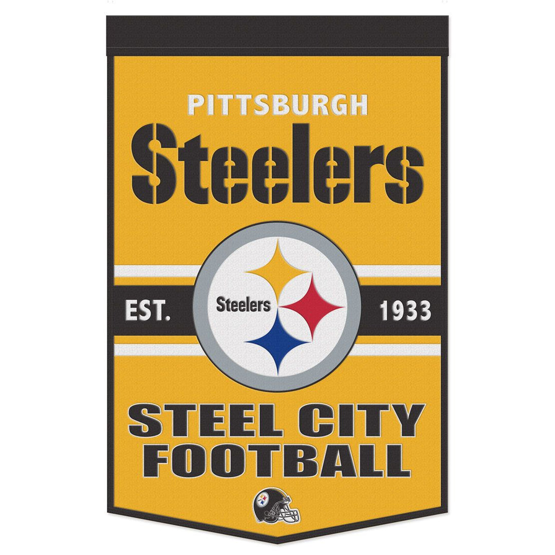 Pittsburgh Steelers 24" x 38" Primary Wool Banner - UKASSNI