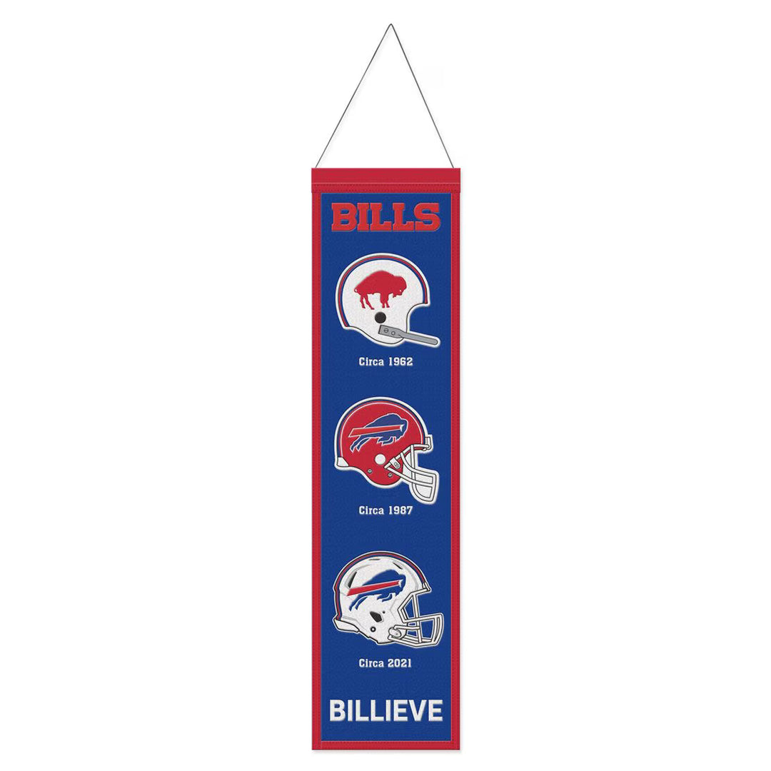 Buffalo Bills Wincraft 8" x 32" Evolution Wool Banner (USA Stock)
