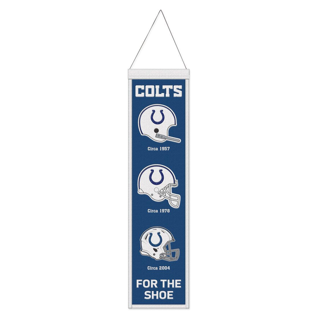 Indianapolis Colts Wincraft 8" x 32" Evolution Wool Banner (USA Stock)