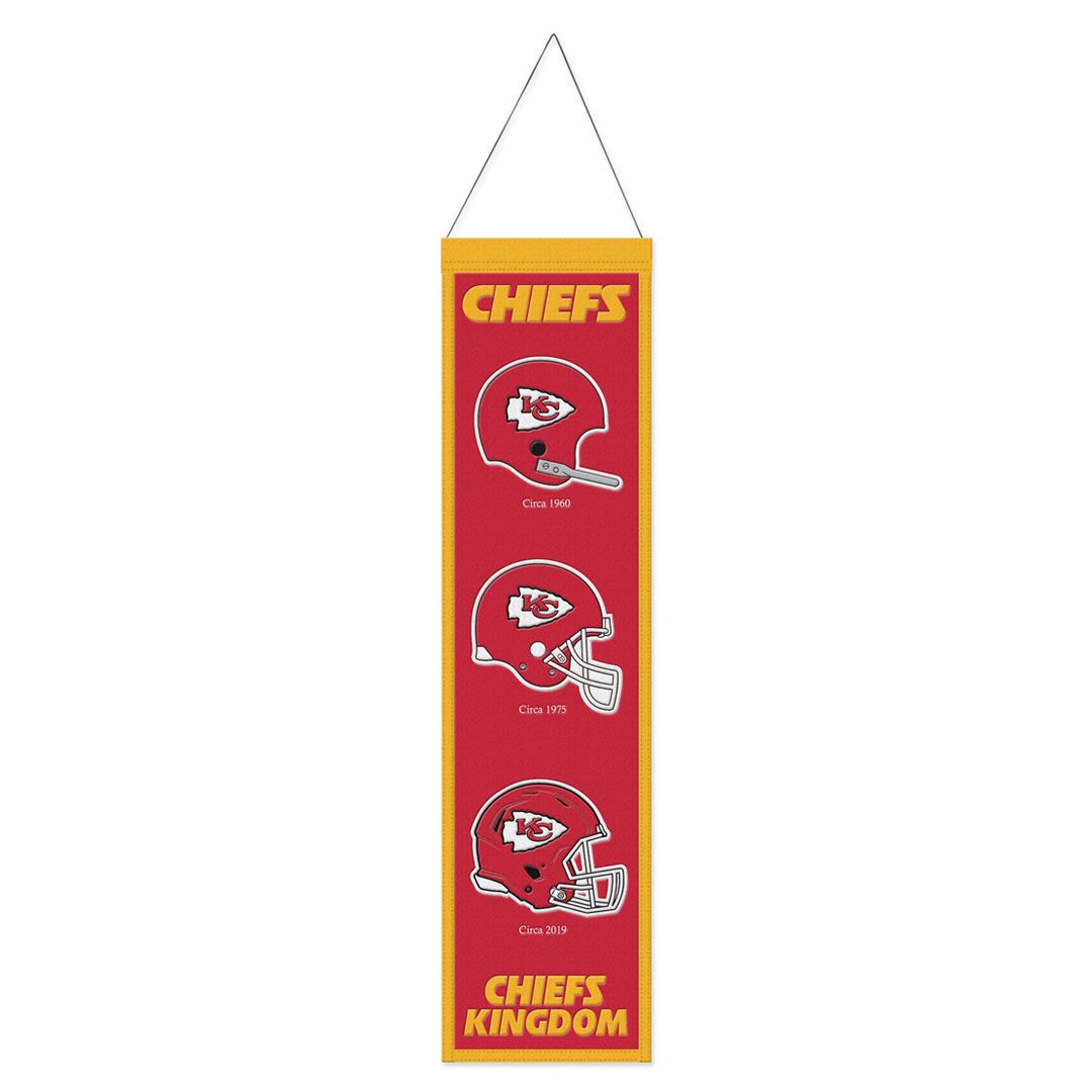Kansas City Chiefs NFL Wincraft 8" x 32" Evolution Wool Banner (USA Stock)