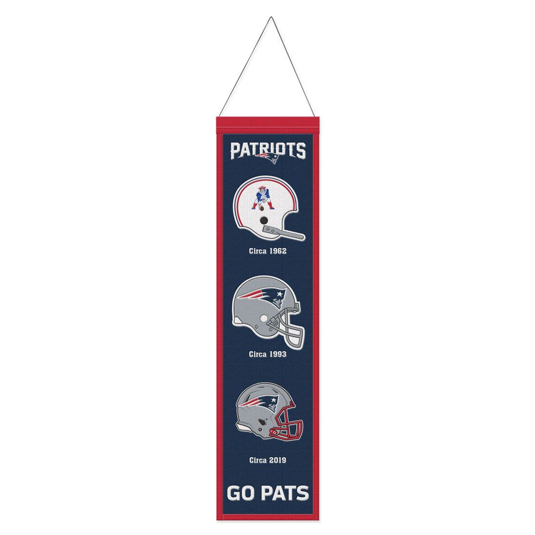 New England Patriots Wincraft 8" x 32" Evolution Wool Banner (USA Stock)