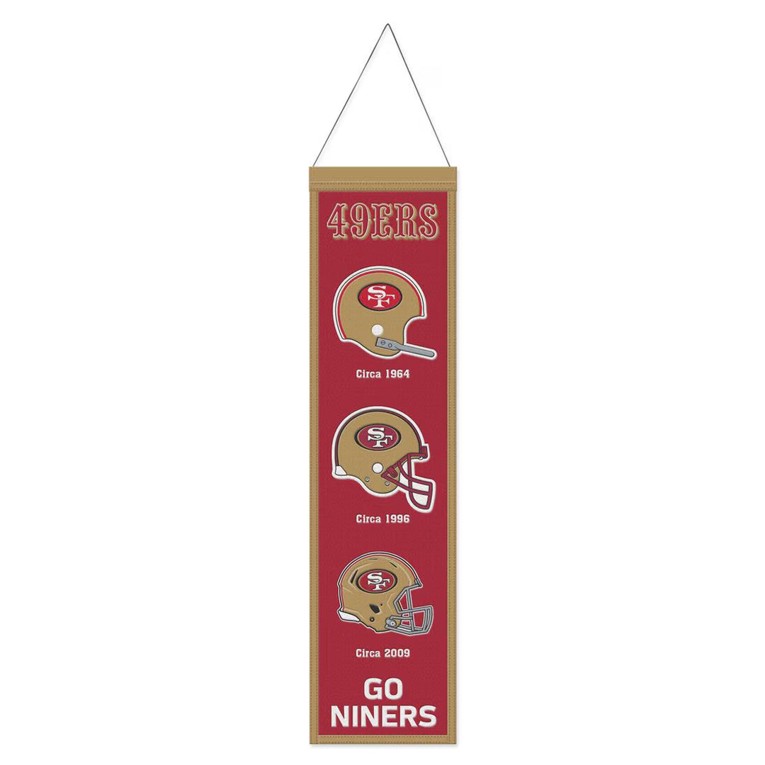 San Francisco 49ers Wincraft 8" x 32" Evolution Wool Banner (USA Stock)