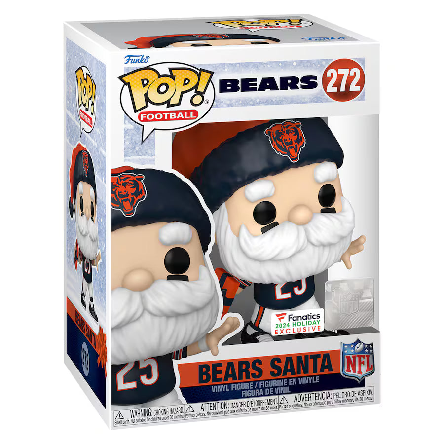 Chicago Bears Santa Funko Pop! 2024 Fanatics Exclusive Vinyl Figure – (USA Stock)