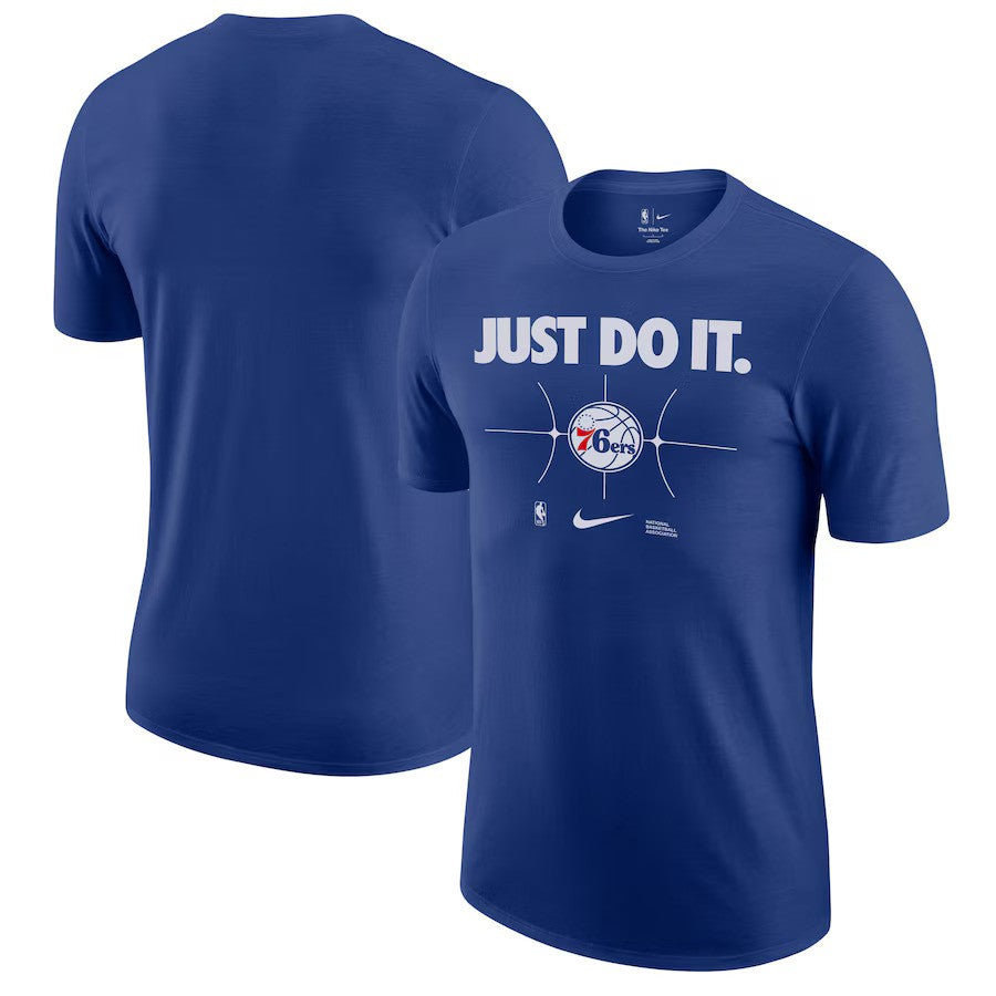 Philadelphia 76ers NBA Nike Just Do It T-Shirt - Royal - UKASSNI