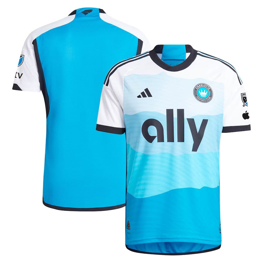 Charlotte FC MLS adidas 2024 The Carolina Kit Explore Authentic Jersey – Blue (USA Stock) - UKASSNI