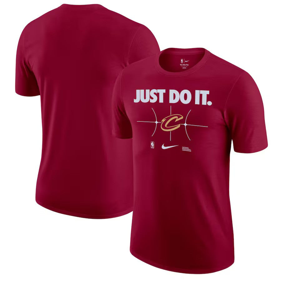 Cleveland Cavaliers NBA Nike Just Do It T-Shirt - Wine - UKASSNI