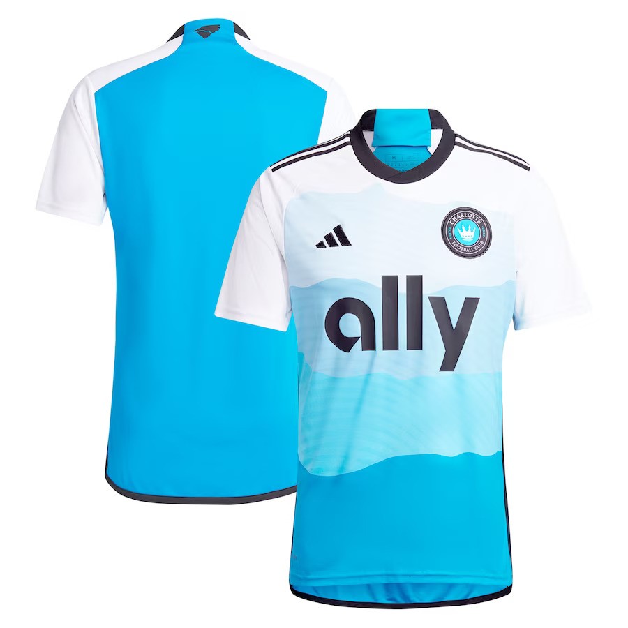 Charlotte FC MLS adidas 2024 The Carolina Kit Explore Replica Jersey – Blue (USA Stock) - UKASSNI