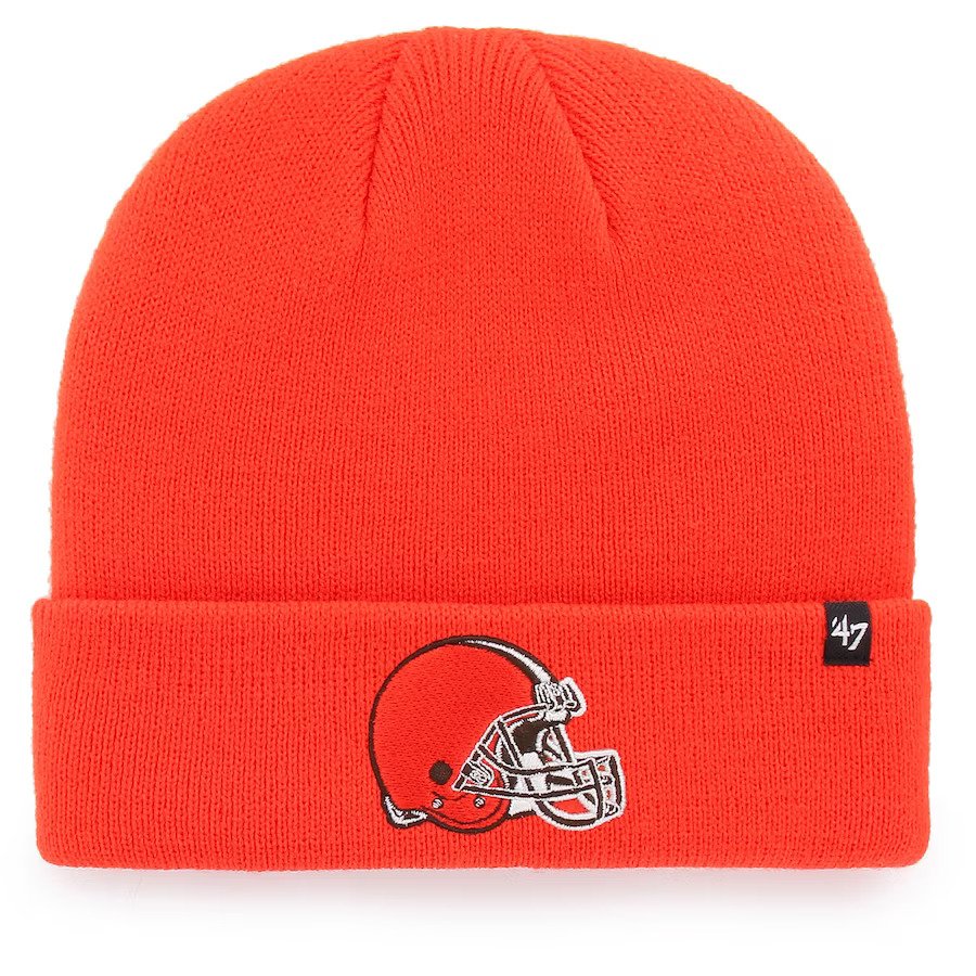 Cleveland Browns '47 Primary Basic Cuffed Knit Hat - Orange - UKASSNI