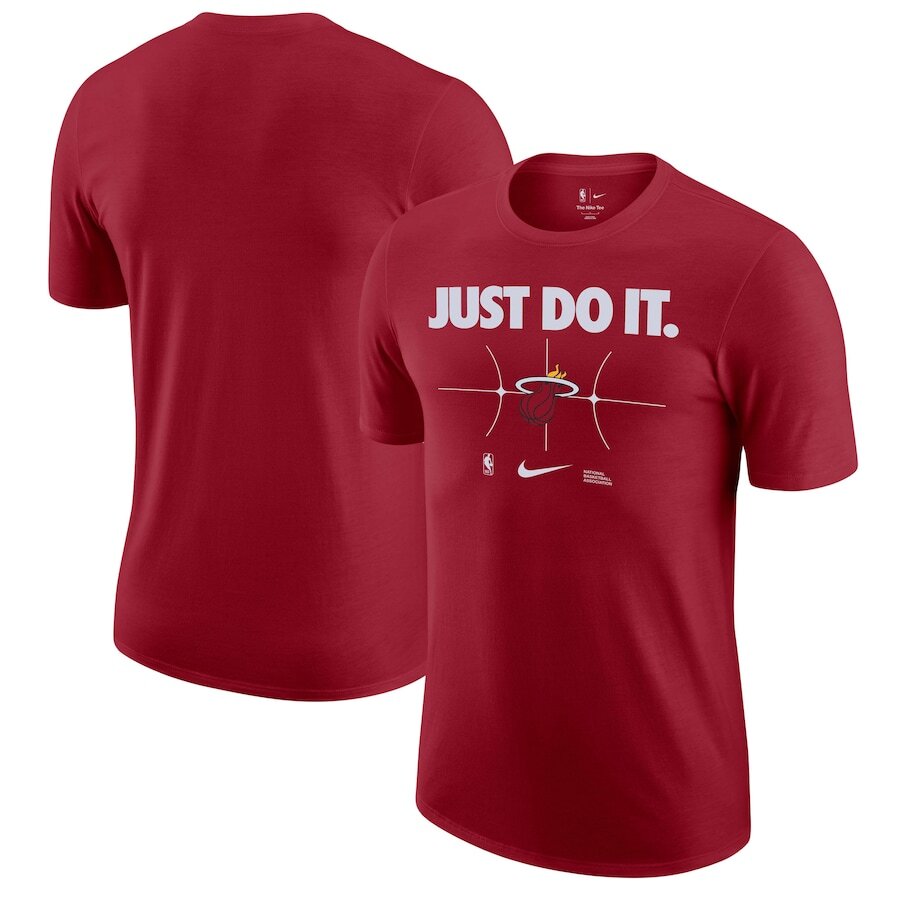 Miami Heat Nike Just Do It T-Shirt – Red (USA Stock) - UKASSNI
