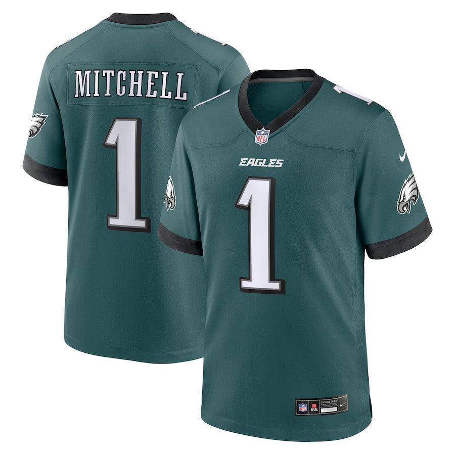 Quinyon Mitchell Philadelphia Eagles Nike 2024 NFL Draft First Round Pick Player Game Jersey - Midnight Green - UKASSNI