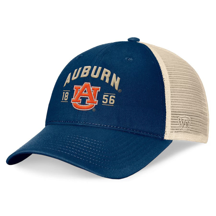 Auburn Tigers NCAA Top of the World Heritage Waylon Trucker Adjustable Hat – Navy (USA Stock) - UKASSNI