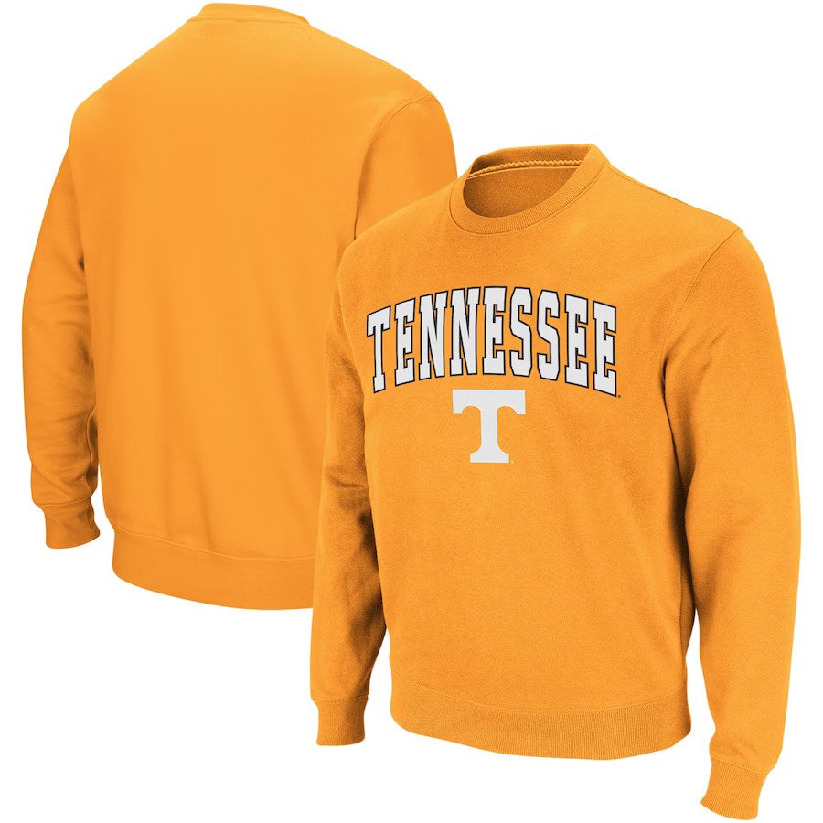 Tennessee Volunteers Colosseum Arch & Logo Crew Neck Sweatshirt - Tennessee Orange - UKASSNI