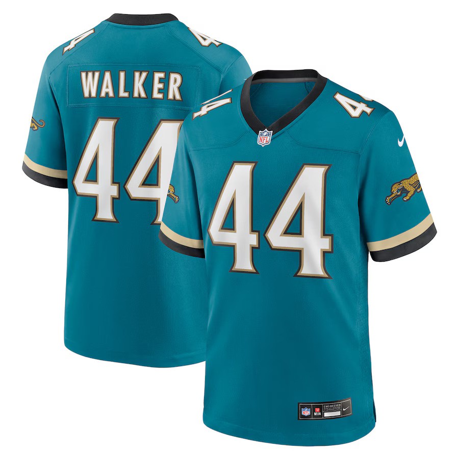 Travon Walker NFL Jacksonville Jaguars Nike Prowler Throwback Player Game Jersey – Teal (USA Stock) - UKASSNI