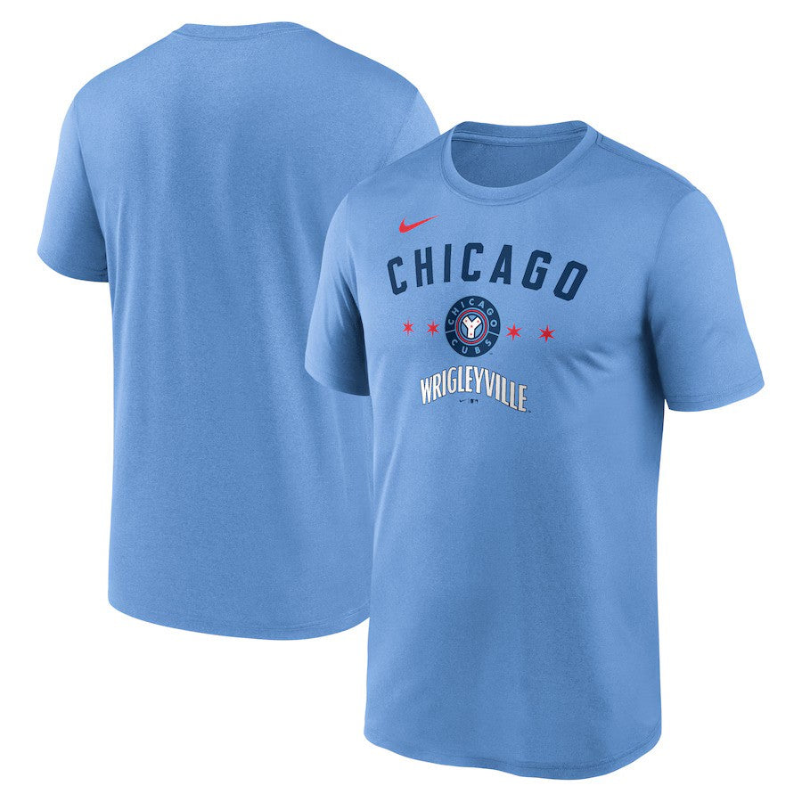 Chicago Cubs Nike City Connect Legend Performance T-Shirt - Light Blue - UKASSNI