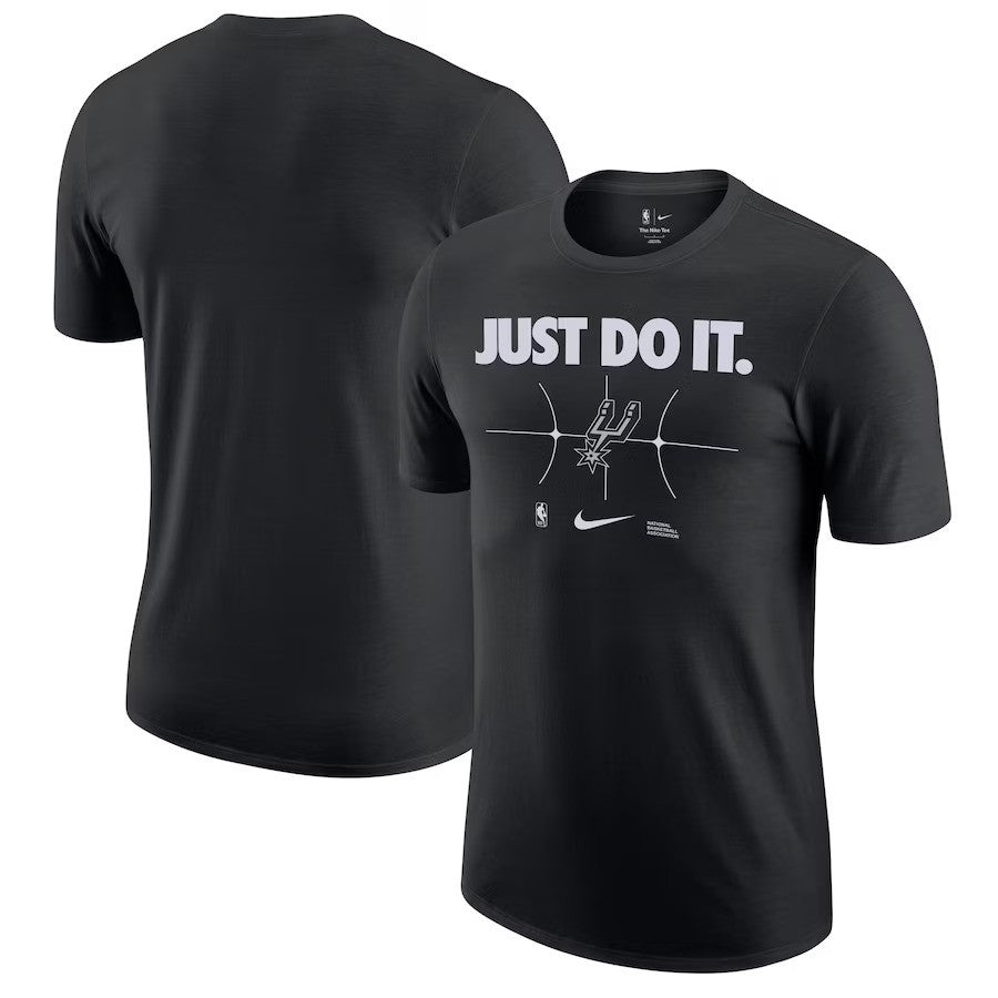 San Antonio Spurs NBA Nike Just Do It T-Shirt - Black - UKASSNI