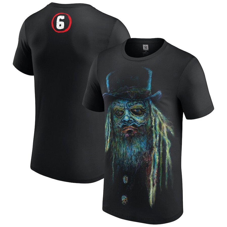 Wyatt Sicks WWE Uncle Howdy Portrait T-Shirt - Black - UKASSNI