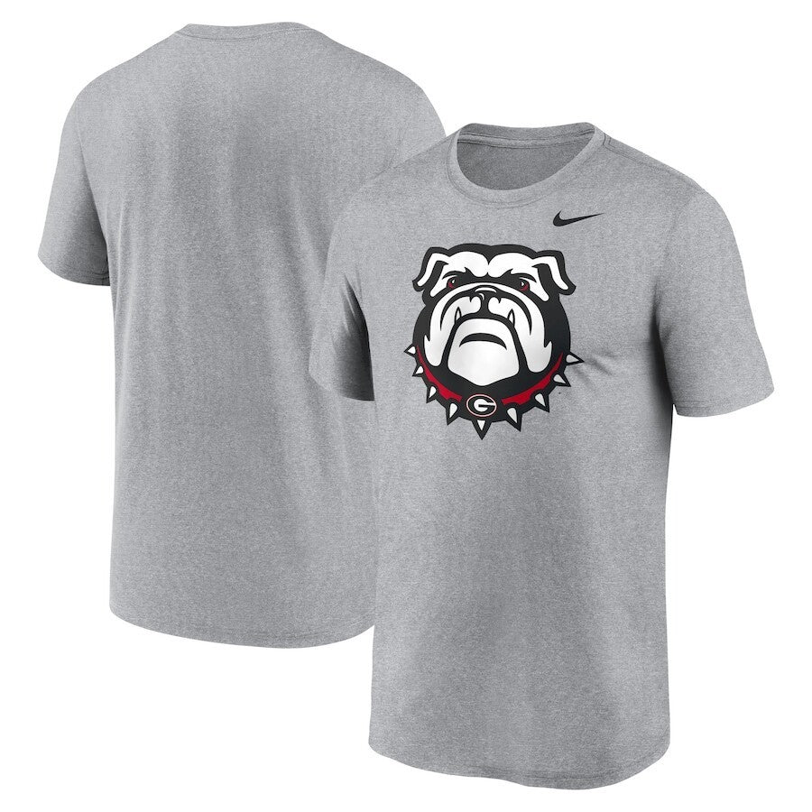 Georgia Bulldogs NCAA Nike Primetime Legend Alternate Logo T‑Shirt – Heather Gray Medium (UK Stock) - UKASSNI