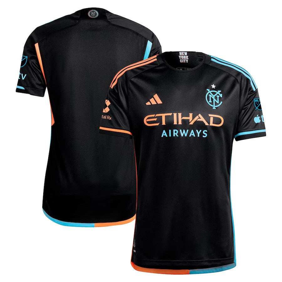 New York City FC adidas 2024 24/7 Kit Authentic Jersey – Black (USA Stock) - UKASSNI