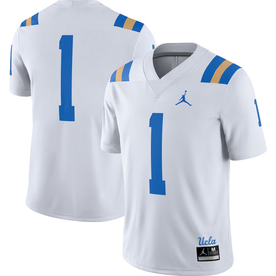 UCLA Bruins NCAA Jordan Brand Game Jersey – White (USA Stock) - UKASSNI